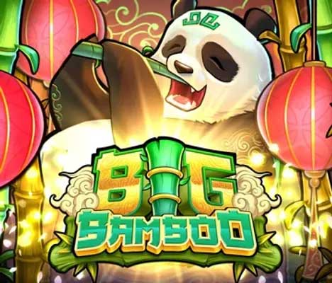 Big Bamboo: A panda eats bamboo amidst red lanterns with Big Bamboo text below, surrounded by decorative elements.